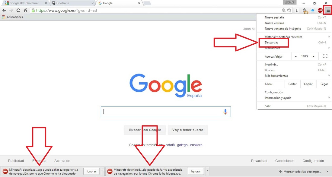 Como desbloquear las descargas de archivos bloqueados por Google Chrome